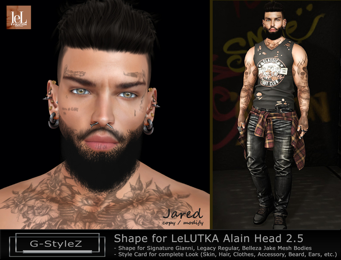 Jared Shape Second Life Marketplace - ::GS:: Jared Shape-LeLUTKA Alain-Legacy ...