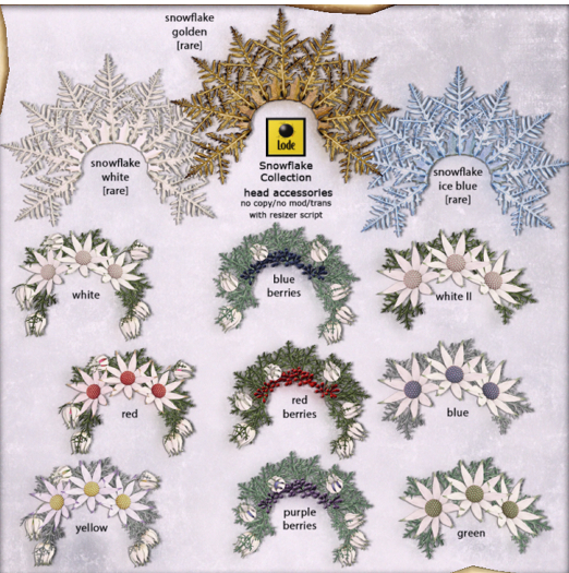 *LODE* Head Accessory - Snowflake Flower [white II]