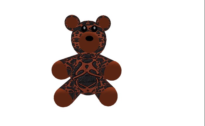 Teddy Bear - Embossed Leather