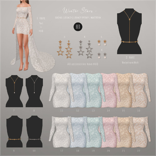 13.BEO - Winter Stars gacha - gown (A) ICE [Maitreya]