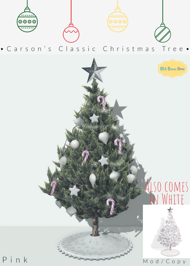 {OBD} Carson's Classic Christmas Tree [Pink]