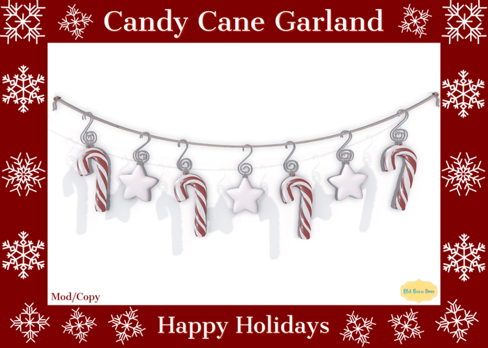 {OBD} Candy Cane Garland [Red] 