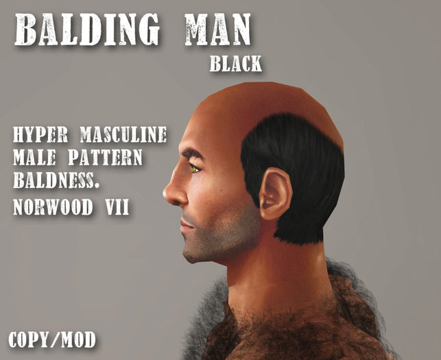 Balding Man, Black