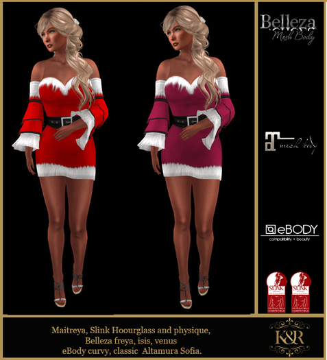 Christmas  Dress  Lita, Red and Pink, Altamura, eBody.....