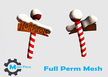 Mesh Place - Christmas North Pole Sign - Full Perm Mesh