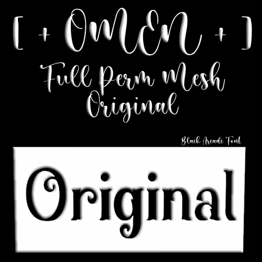 [ + OMEN MESH + ] ORIGINAL / BLACK ARCADE