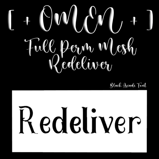 [ + OMEN MESH + ] REDELIVER / BLACK ARCADE