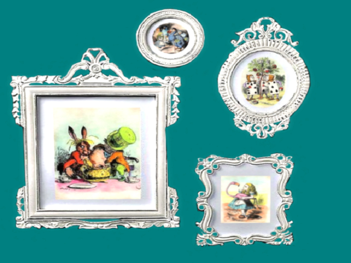 CHILD GROUP WALL PICTURE ALICE WONDERLAND Farm&Country 3D Detailed Cut-Out Wall Decal Style on 1 Prim C/M Resize Hand Up
