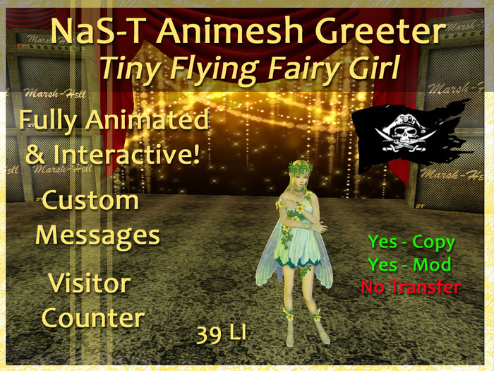 NaS-T Tiny Fairy Girl Animesh Greeter - Dedicated Interactive NPC