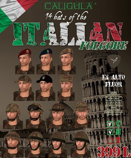 ITALIA ARMY 14 HATS