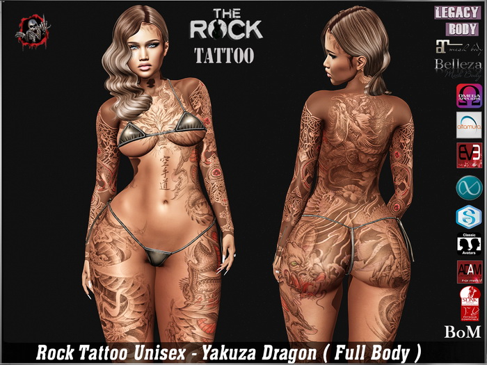 Rock Tattoo Ladies - Yakuza Dragon ( Full Body )