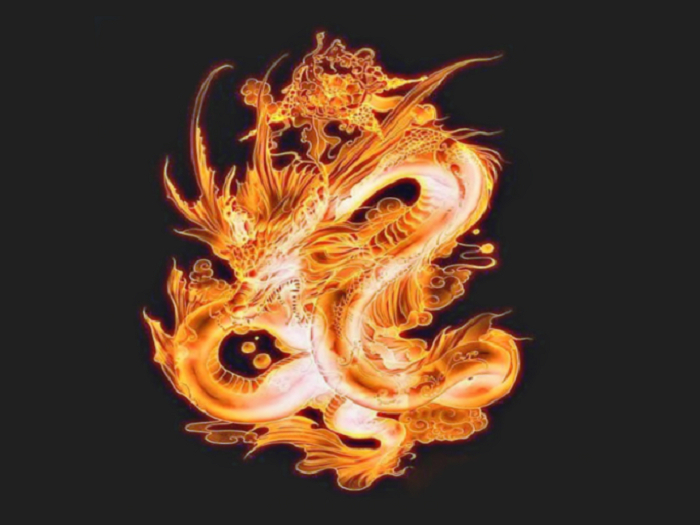 CHINESE DRAGON TOUCH ON BRIGHTER GLOWING LAMP LIGHT Home Decor 3D Detailed Cut-Out Wall Decal Style on 1 Prim C/M Ready