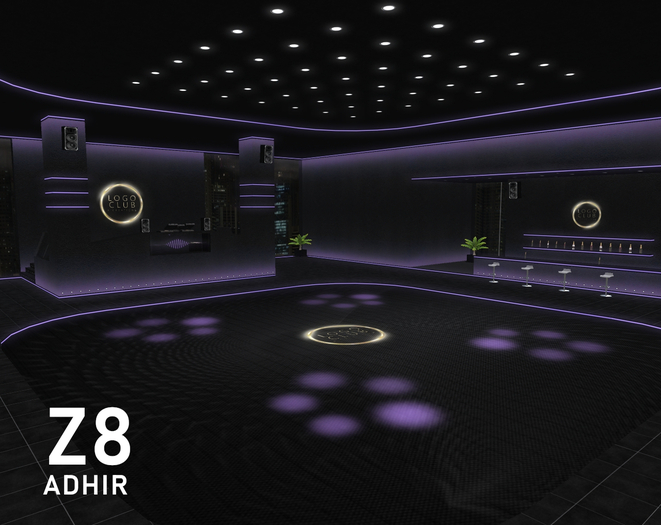 Z8 - [Violet Neon] - 45x45 - Neon Disco Club - [ADHIR] - BOX