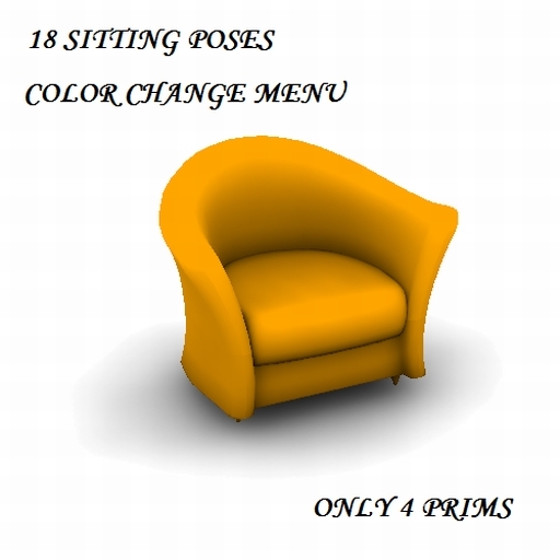 chair 18 sitting poses color change menu