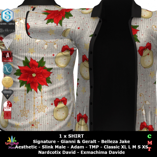 M - Open Shirt - Christmas Decor #5 - Most Fits Mens