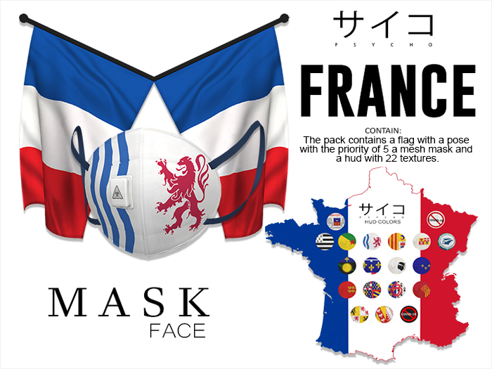 PSYCHO - Mask face - FRANCE - HUD 22 Texture