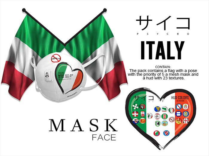 PSYCHO - Mask face - ITALY - HUD 23 Texture