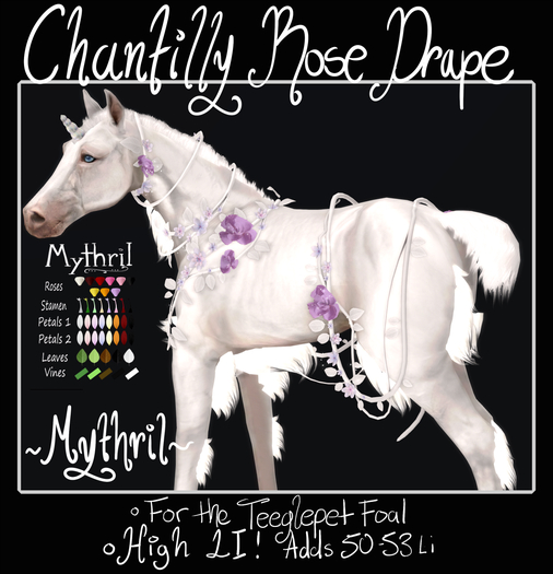 ~Mythril~ Chantilly Roses Drape: Foal