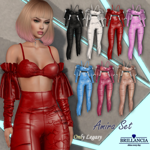 BRILLANCIA  - Amira Set Top (red)