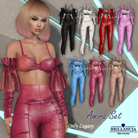 BRILLANCIA  - Amira Set Pants (dark pink)