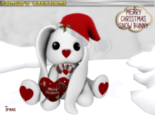BMC2033 - ADORABLE GIFT FOR SOMEONE AT CHRISTMAS -  MERRY CHRISTMAS  - SNOW BUNNY.