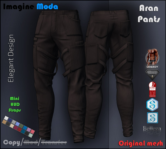 Aran Pants {Black} Aesthetic, Gianni, Geralt, Slink, Jake, Legacy -Imagine Moda-