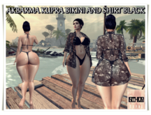AKBARMA KUPRA BIKINI AND SHIRT BLACK