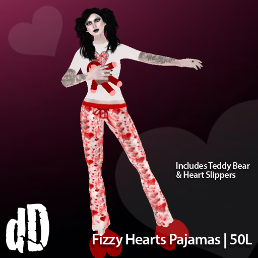 Delaney's Valentines Pajamas - Fizzy Heart PJs