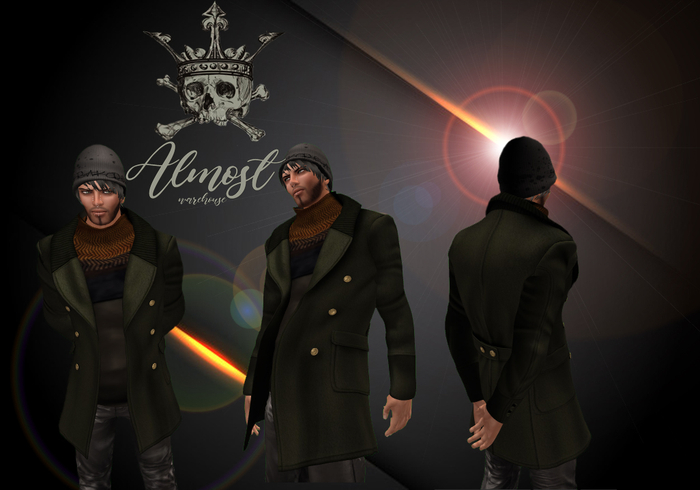<Almost> Long Coat & Sweater *MESH