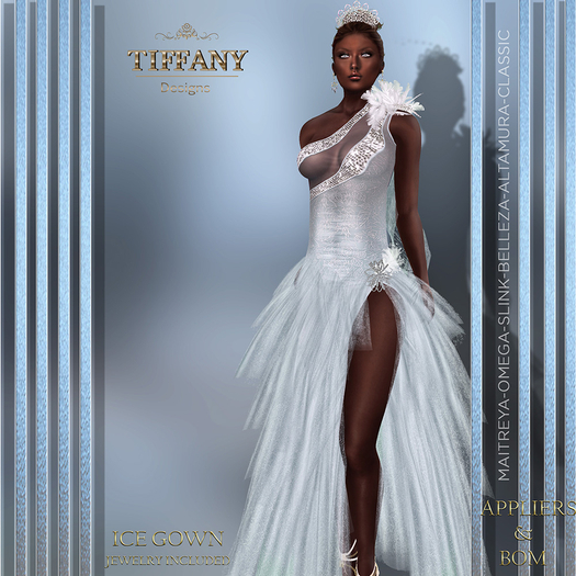 ::TD:: Ice Gown with Appliers ~ Frozen