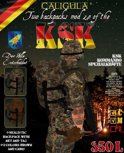 KSK KOMMANDO 2 BACKPACKS MOD 2.0