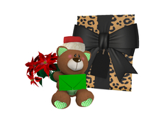 [AE] - Gift Box Shop - Gift Box and Xmas Teddy w Poinsettia 1B