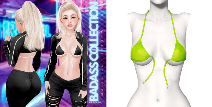 Rebelpill - BadAss Collection Bra Neon Green
