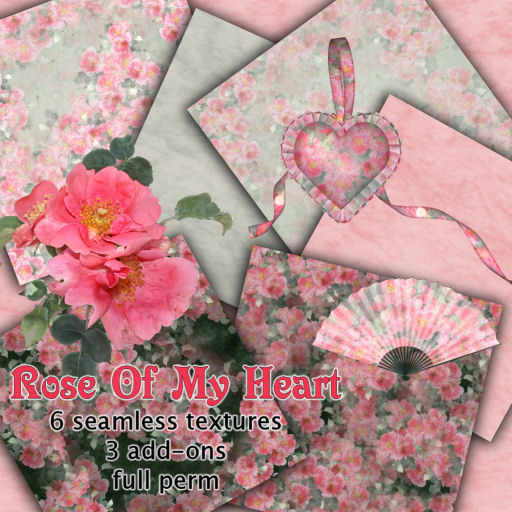 ~TJ~ Rose Of My Heart Valentine Textures