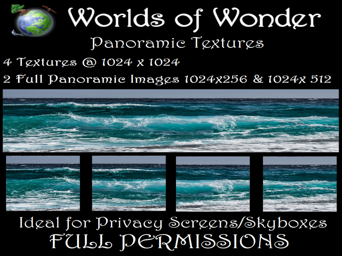 WoWScapes 6 Blue Wave Panoramic Textures 
