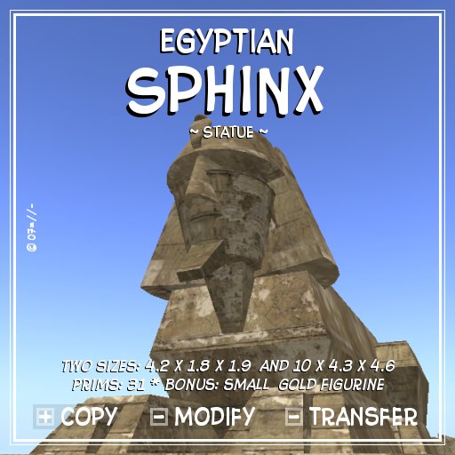 !:P:! * Egyptian Sphinx Statue - Sandstone