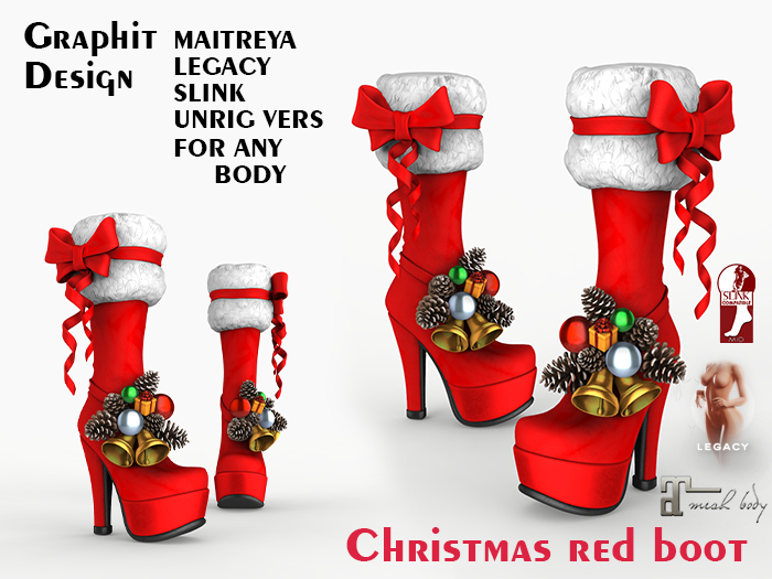 Cristmas Red shoes Graphit Design