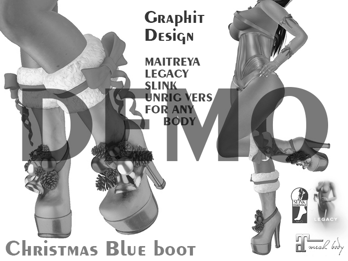 DEMO Christmas blue woman shoes Graphit Design