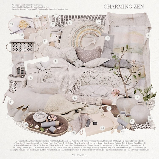 1. Nutmeg. Charming Zen Floral Daybed Adult RARE
