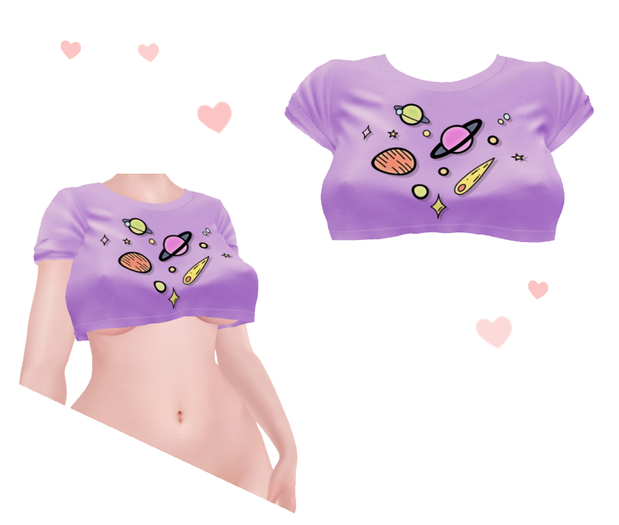 Cropped Tee - (Galaxy)