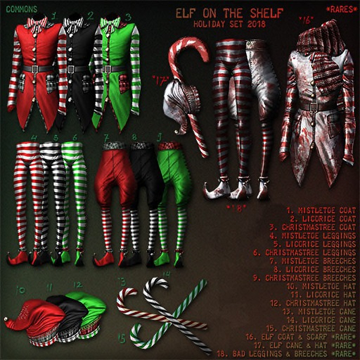 Hotdog - Elf. Licorice .  Maitreya full set