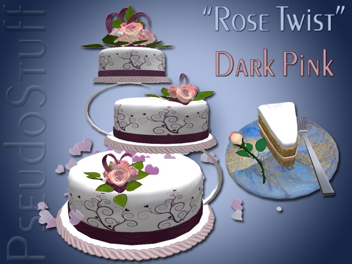 CAKE -RoseTwist-  Dark Pink