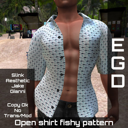 (EGD) Fishing Open Button Up Shirt