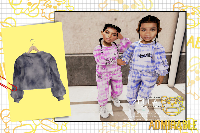 Admirable- Zella Set Sweater (Navy)