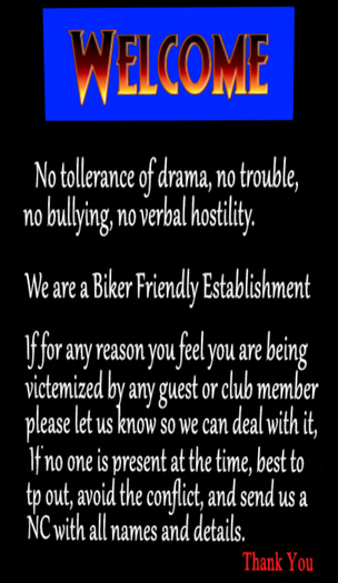 FREE Biker Club Welcome Sign