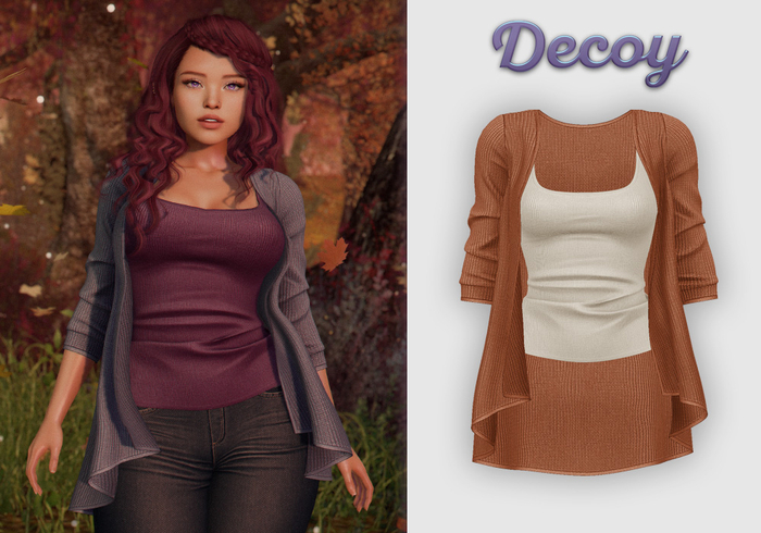Decoy - Pearla Cardigan: Orange