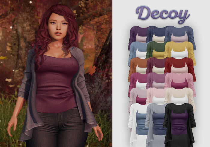 Decoy - Pearla Cardigan: Fatpack - Maitreya Lara, Belleza Freya, Meshbody Legacy