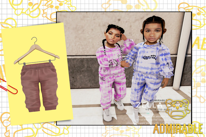 Admirable- Zella Set Joggers (Rose)