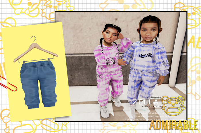 Admirable- Zella Set Joggers (BabyBlue)