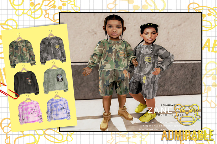 Admirable- Zane Set Shirt (Fatpack)